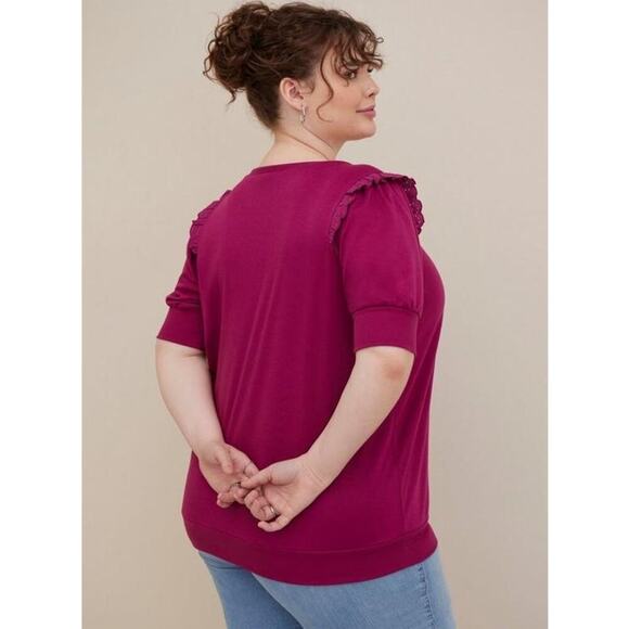 Torrid‎ Graphic Classic Fit Lt Weight French Terry Short Sleeve Sweatshirt - Picture 3 of 8